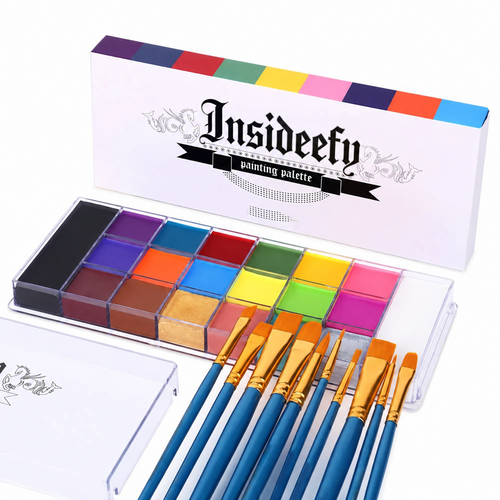 Insideefy 20 Color Face Body Paint Set