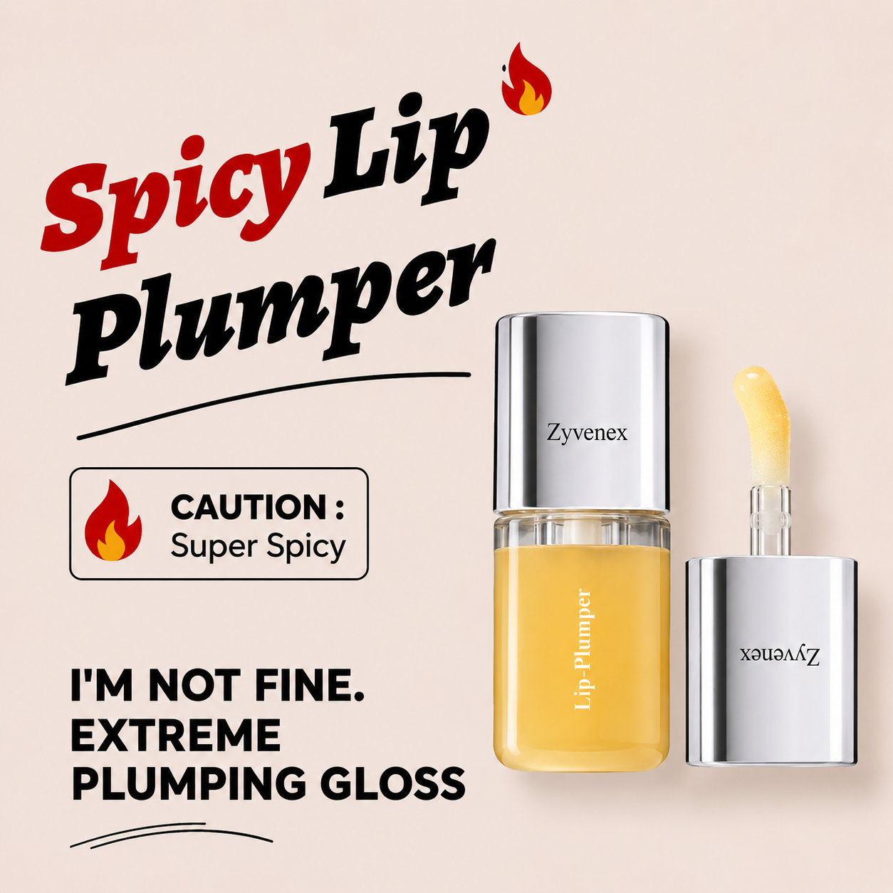 🔥LAST DAY 50% OFF💋Zyvenex Spicy Lip Plumper - Fuller-Looking LipPlumper Gloss