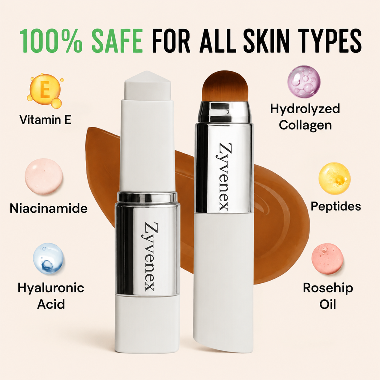 🔥LAST DAY 60% OFF Zyvenex™ Korean Color-Changing Foundation stick✨