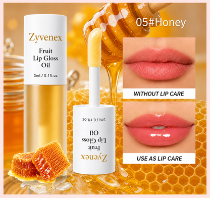 🔥LAST DAY 60% OFF💋 Get the Perfect Lip✨ Zyvenex Tinted Fruit Lip Gloss Oil - For Lush, Hydrated Lips with a Natural Glow! 💖