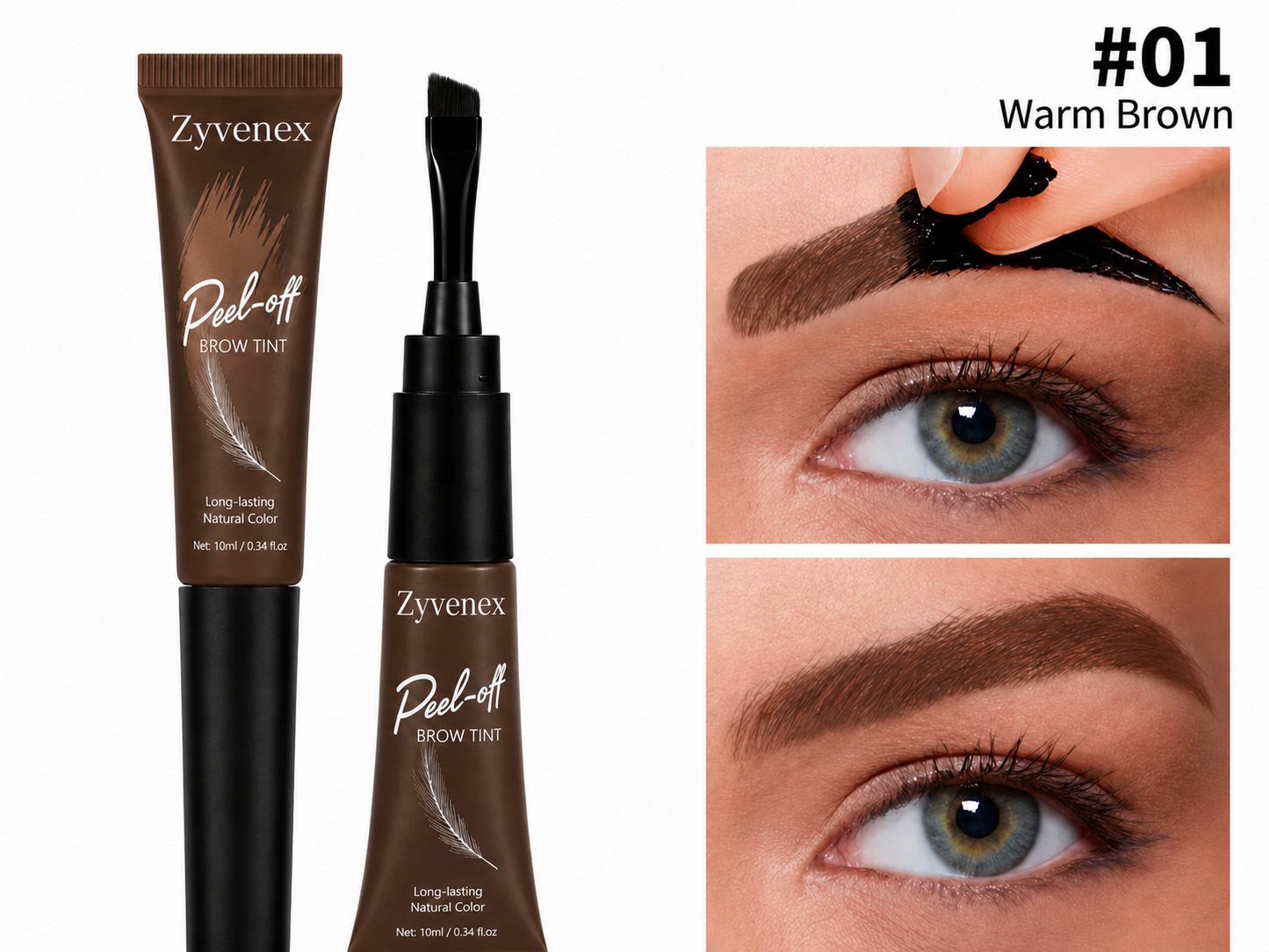 🔥 Final Day 60% OFF | Zyvenex 3-Day Long-Lasting Peel Off Brow Tint – Smudge-Proof, Waterproof & Natural-Looking Brows ✨