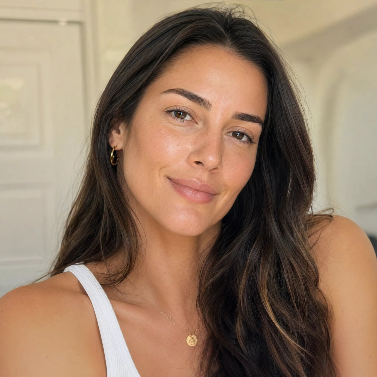 Woman with smoother rested-looking skin