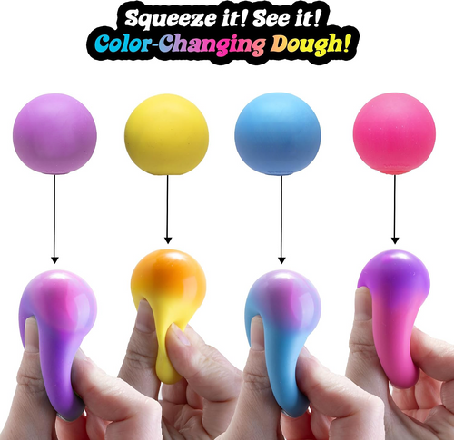 Mini Color-Changing Sensory Squeeze Toys – 4-Piece Set