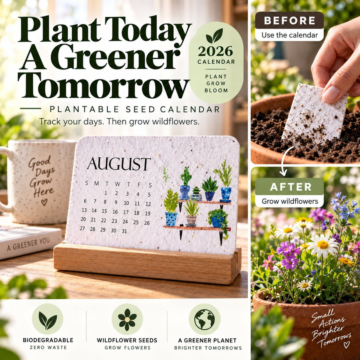 🌱Eco-Friendly Plantable “Timeless” Seed Calendar