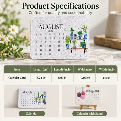 🌱Eco-Friendly Plantable “Timeless” Seed Calendar