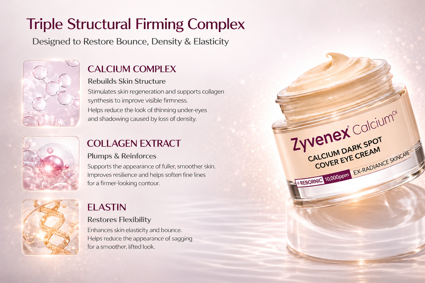 🔥LAST DAY 50% OFF!!Zyvenex Korean Calcium Dark Spot Eye Cream
