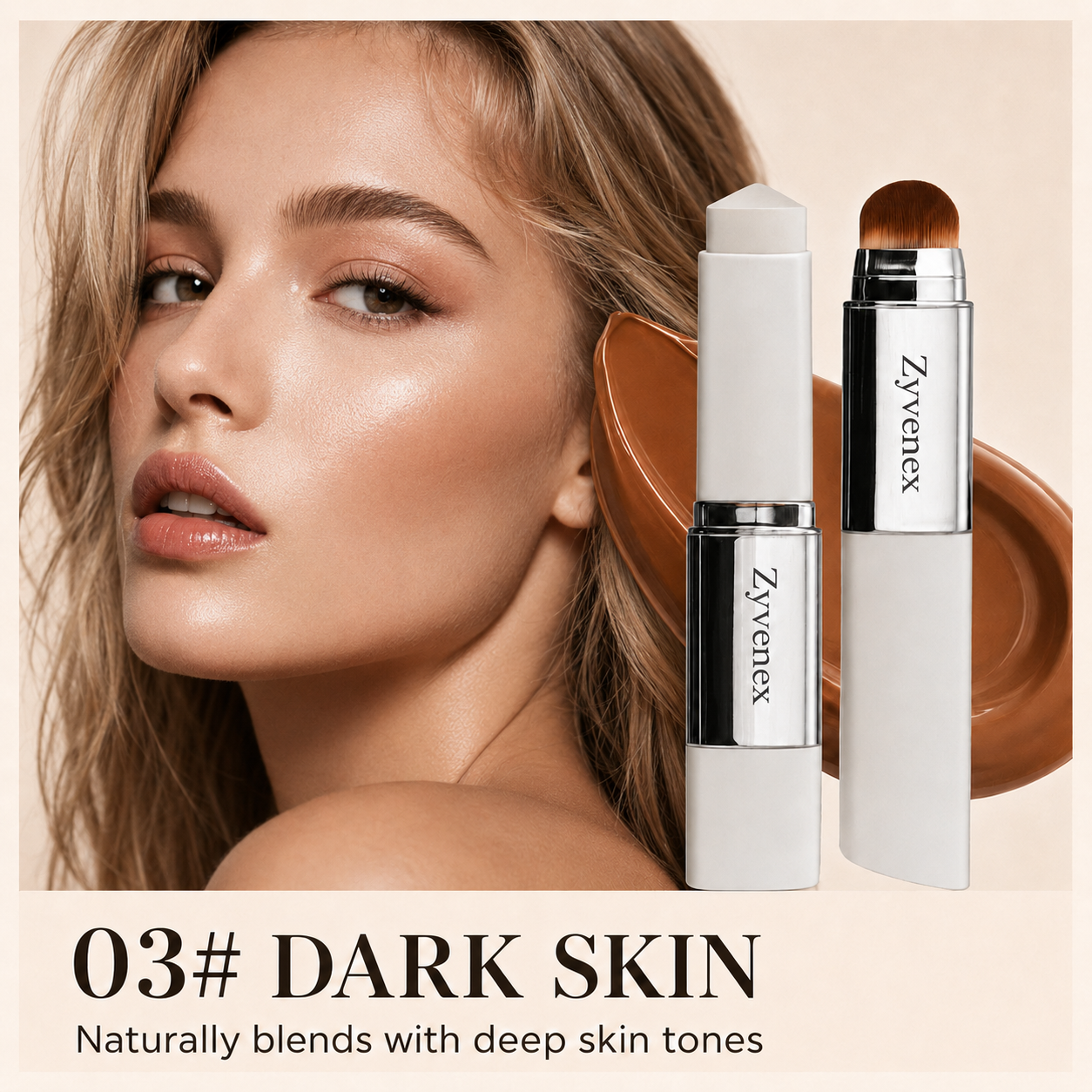🔥LAST DAY 60% OFF Zyvenex™ Korean Color-Changing Foundation stick✨