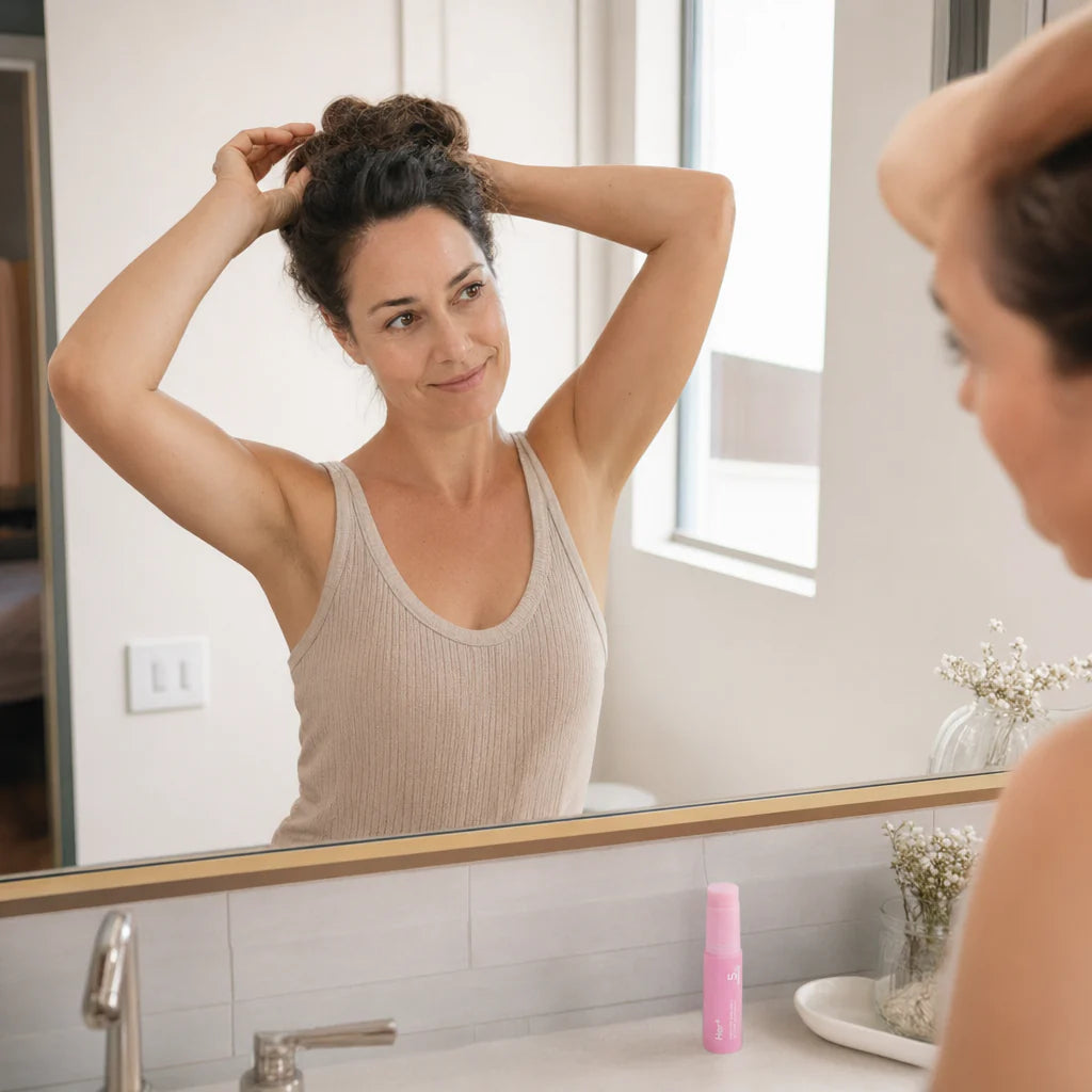 Woman feeling confident with smoother skin