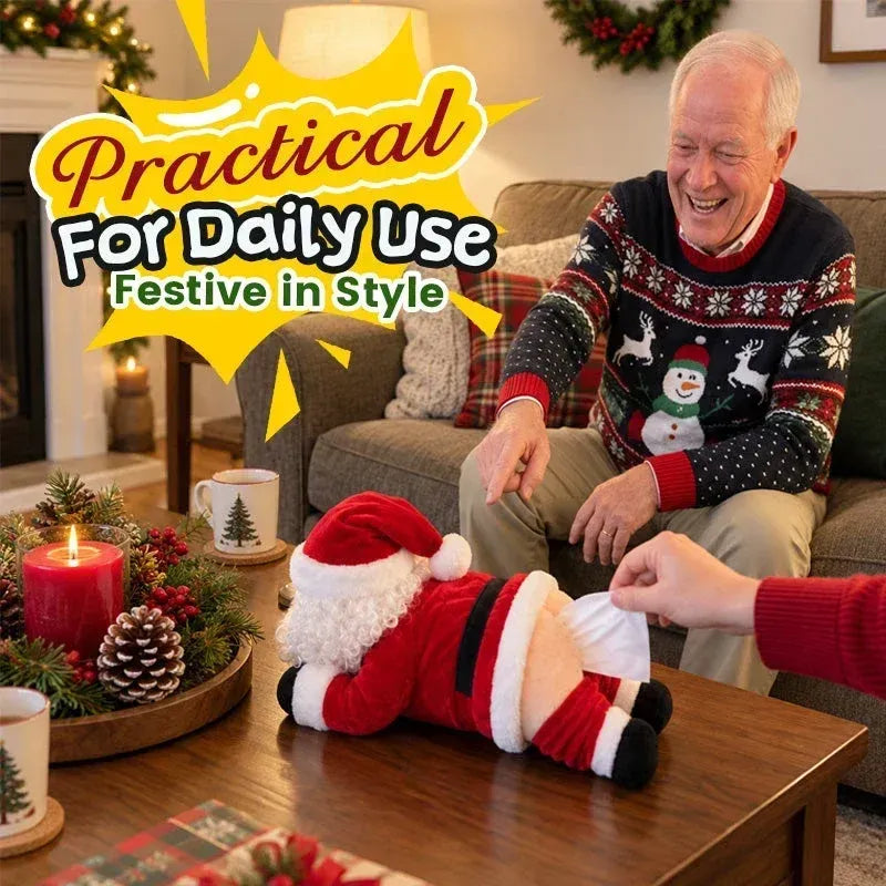 🎅Hilarious Santa Butt Tissue Box – The Cheekiest Christmas Decor!