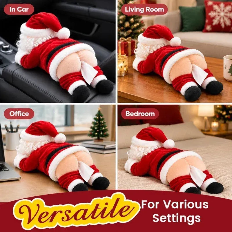 🎅Hilarious Santa Butt Tissue Box – The Cheekiest Christmas Decor!