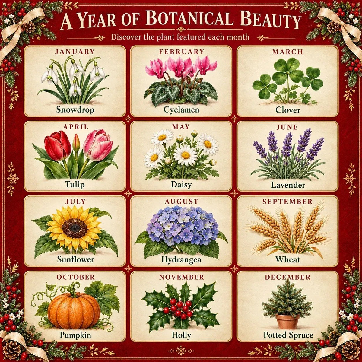 🎄Last Day Promotion !🌱 Christmas Special Edition – Eco-friendly, plantable “timeless” seed calendar 2027 🌸🌿