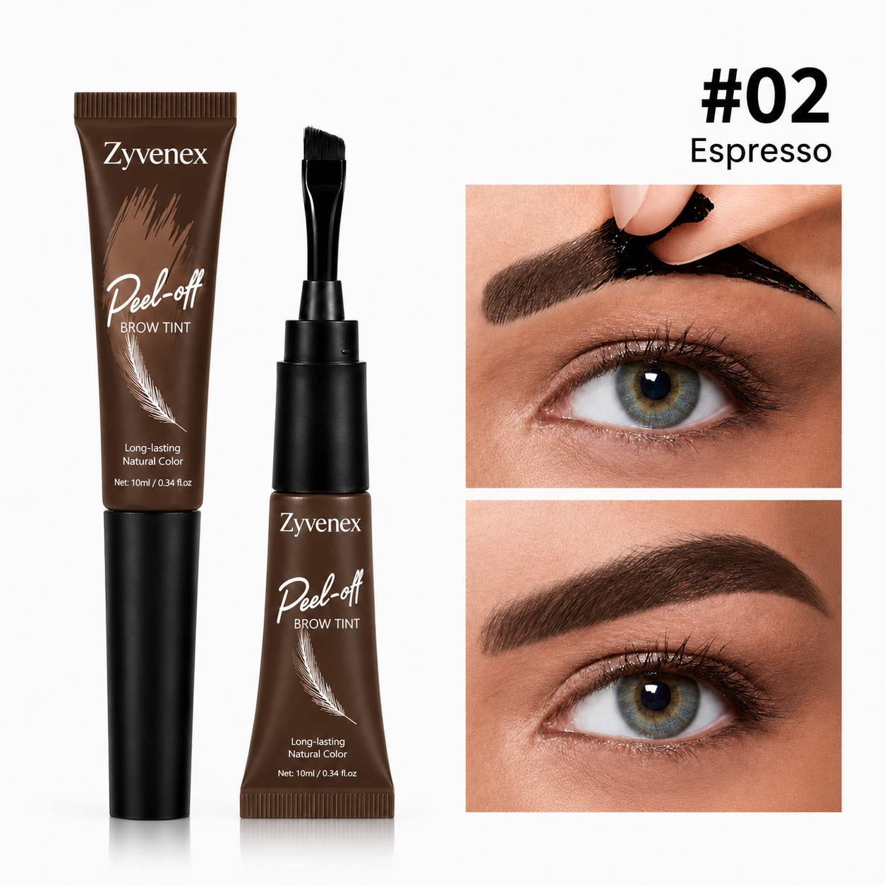 🔥 Final Day 60% OFF | Zyvenex 3-Day Long-Lasting Peel Off Brow Tint – Smudge-Proof, Waterproof & Natural-Looking Brows ✨