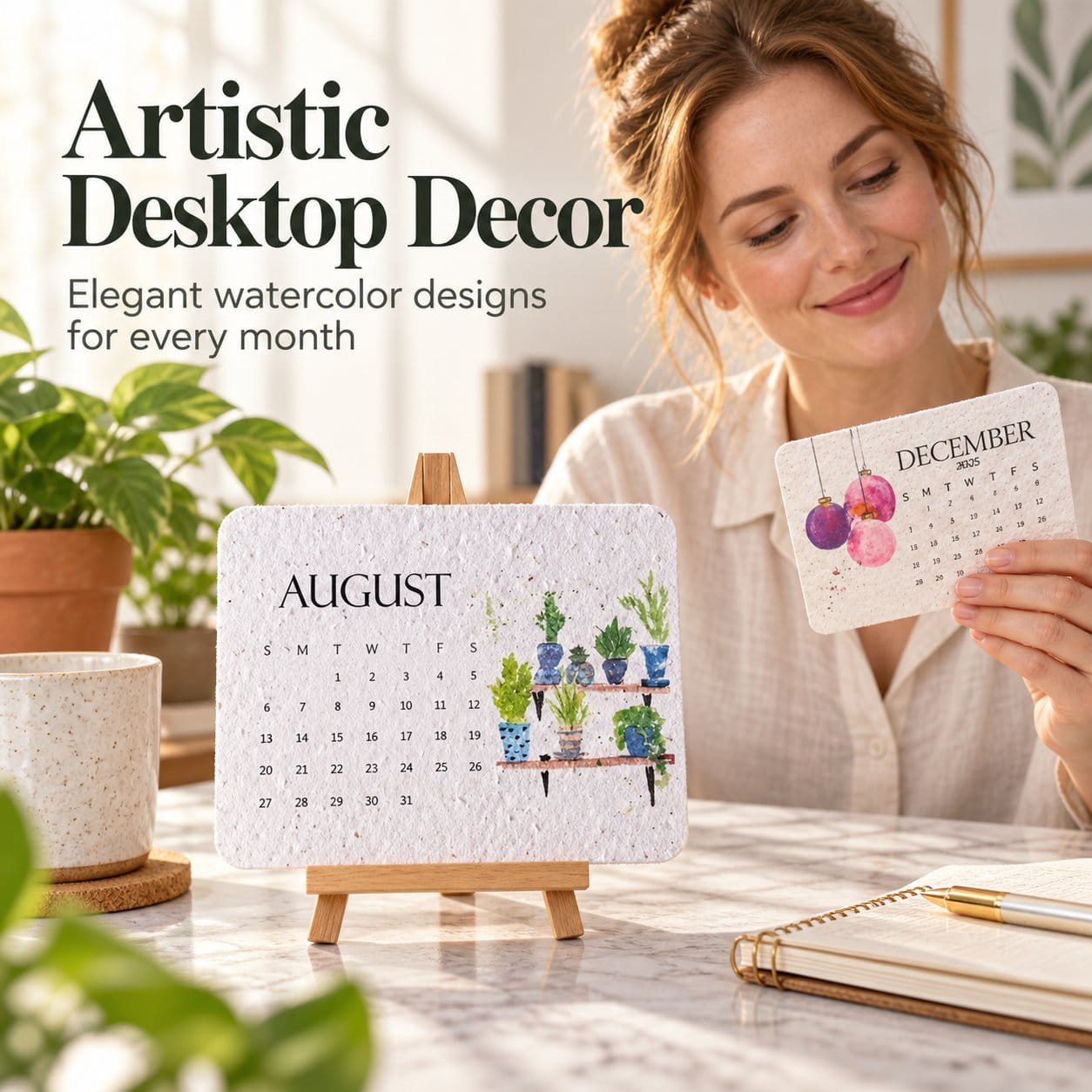 Calendar + Wooden Stand