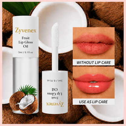 🔥LAST DAY 60% OFF💋 Get the Perfect Lip✨ Zyvenex Tinted Fruit Lip Gloss Oil - For Lush, Hydrated Lips with a Natural Glow! 💖