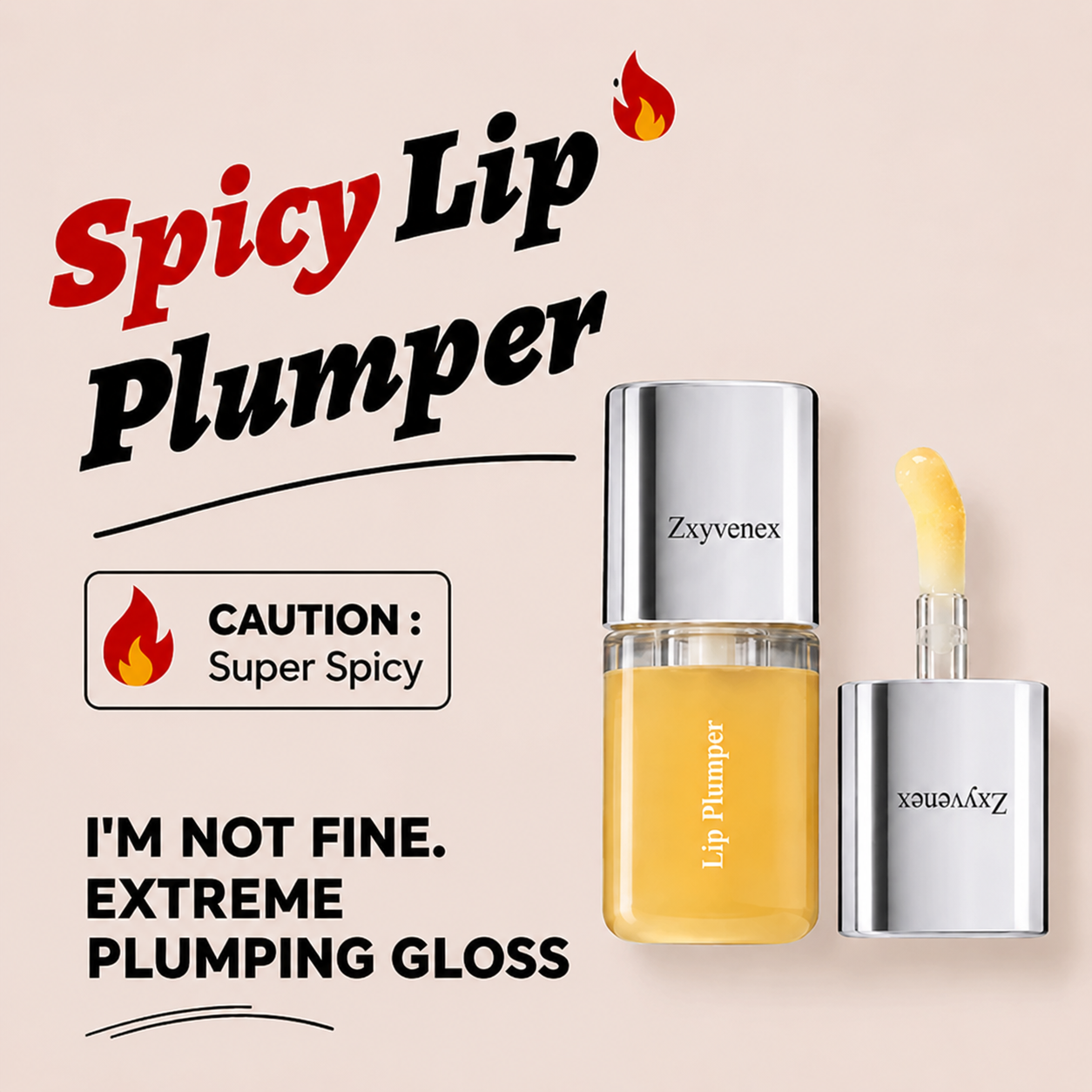 🔥LAST DAY 50% OFF💋Zxyvenex Spicy Lip Plumper - Fuller-Looking Lip Plumper Gloss