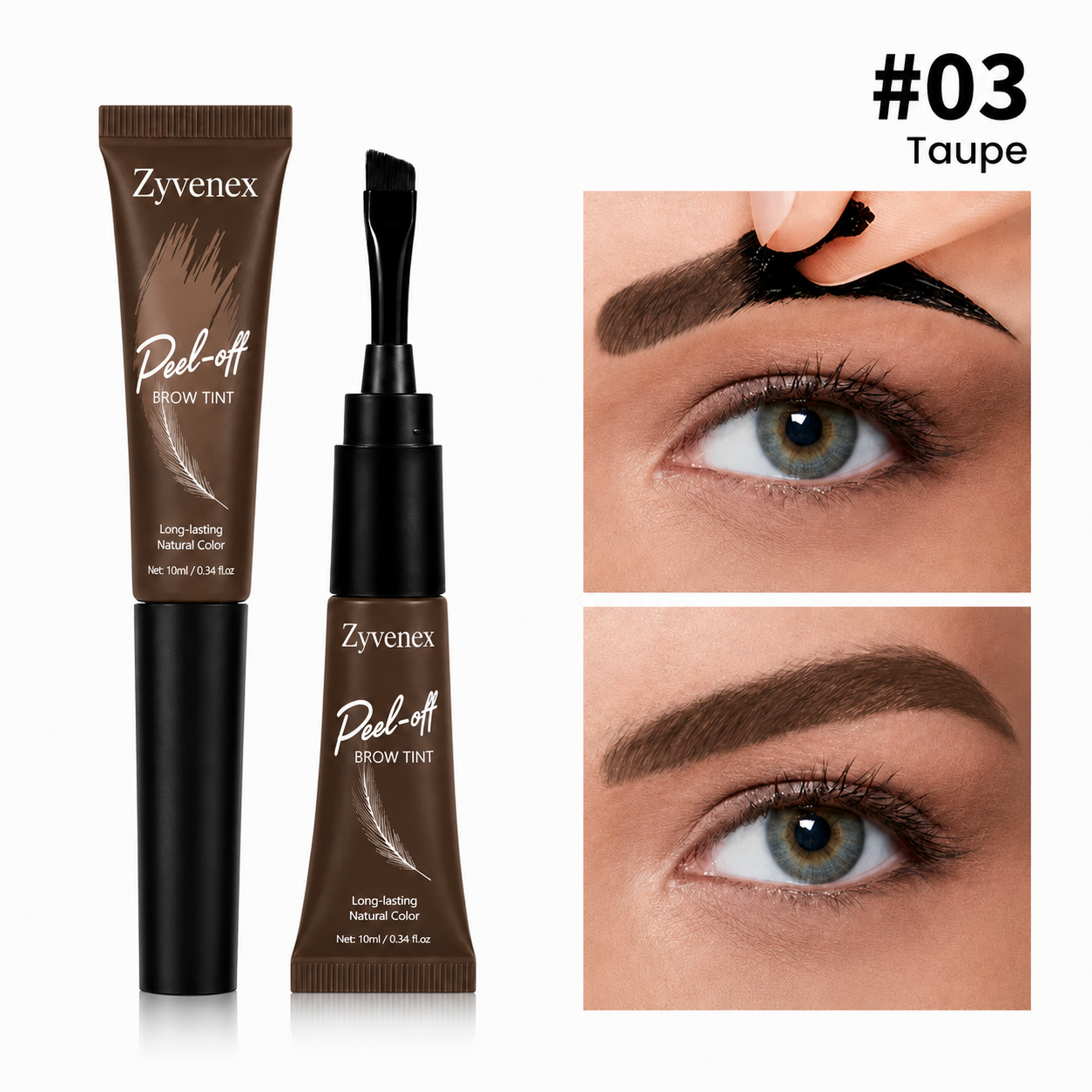 🔥 Final Day 60% OFF | Zyvenex 3-Day Long-Lasting Peel Off Brow Tint – Smudge-Proof, Waterproof & Natural-Looking Brows ✨
